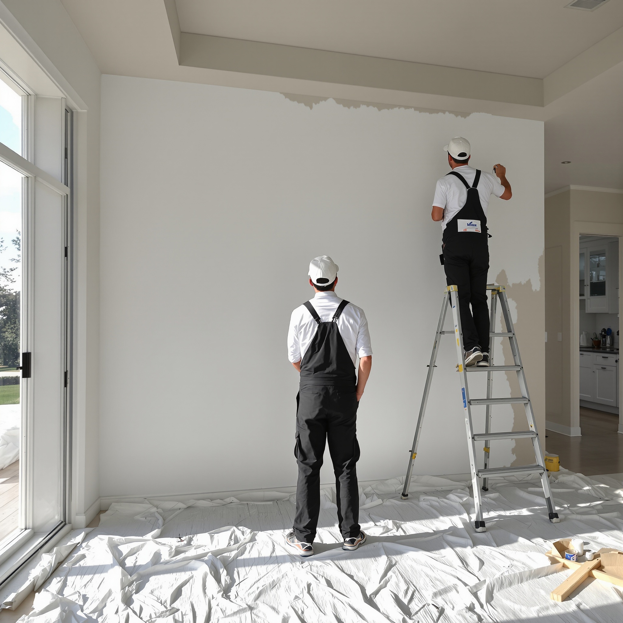 Detalles de pintura en Cerro Alto, Escazú